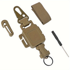 Outdoor 360 Rotating Telescopic Buckle Anti-theft Key Buckle