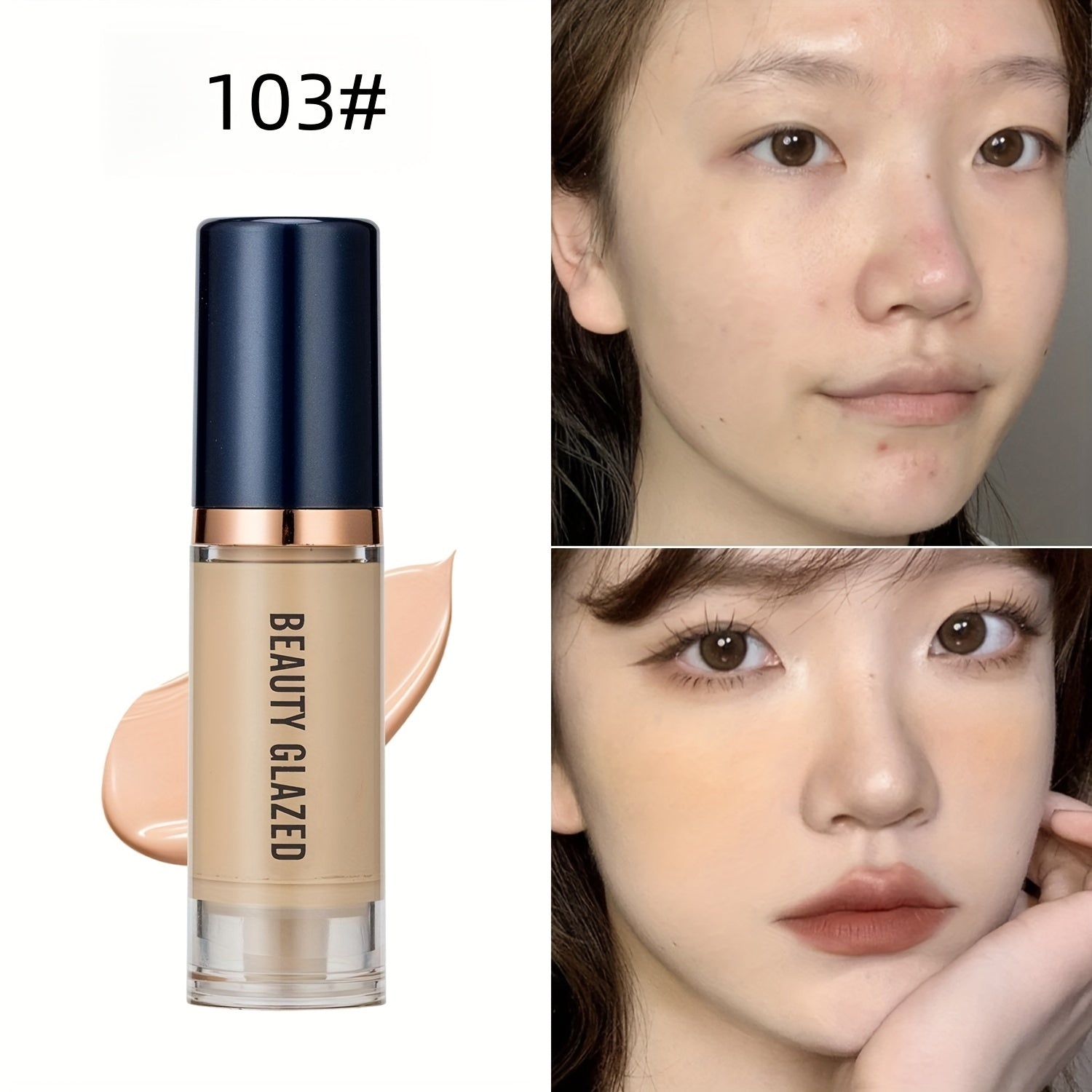 6 Liquid Foundation Anti-aging Full Coverage HD Moisturizing Formula