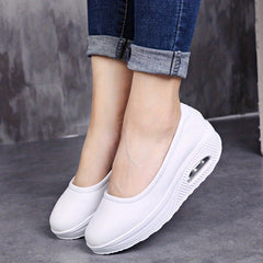 Women's Slip On Nurse Wedge Shoes Waterproof Non Slip Casual Sneakers