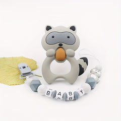2pcs Baby Silicone Pacifier Clip Teether Set - Pacifier Chain