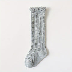 4 Pairs Baby Cable Knit Knee High Socks For Boy And Girls