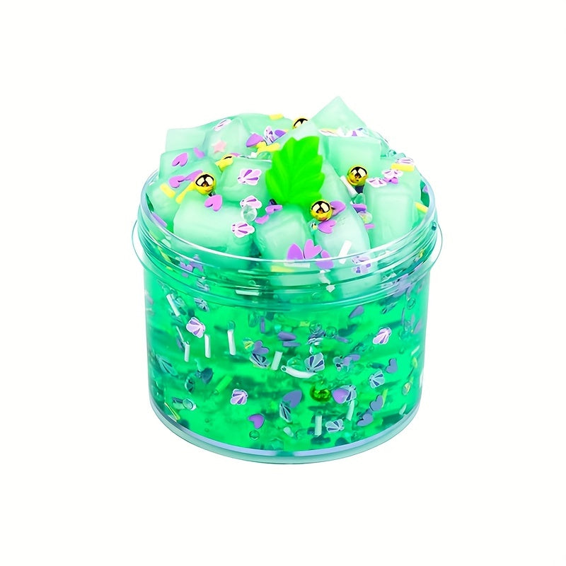 180ml Jelly Cube Slime Kit Girls DIY Sensory Stress Relief Clear Slime