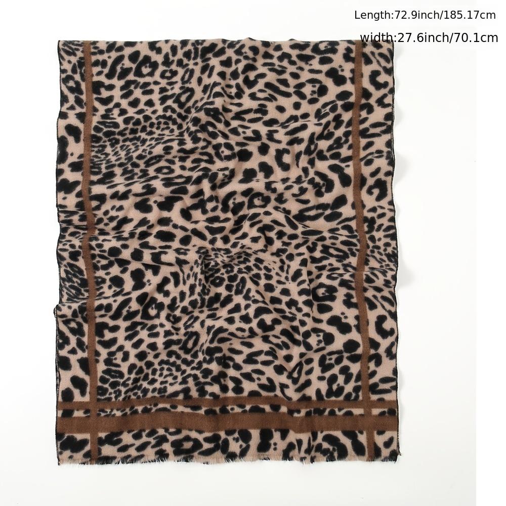 Leopard Shawl Scarf Vintage Large Casual Wrap Soft & Comfortable