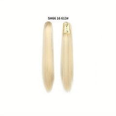 60 96 Cm Long Straight Ponytail Extensions Natural Looking