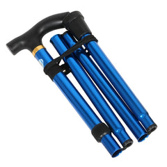 Lightweight Foldable Walking Stick w/ Rubber Tip - Hiking Pole