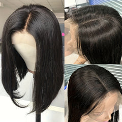 Short Bob Lace Front Human Hair Wig 13x4 Pre Plucked with Baby Hair