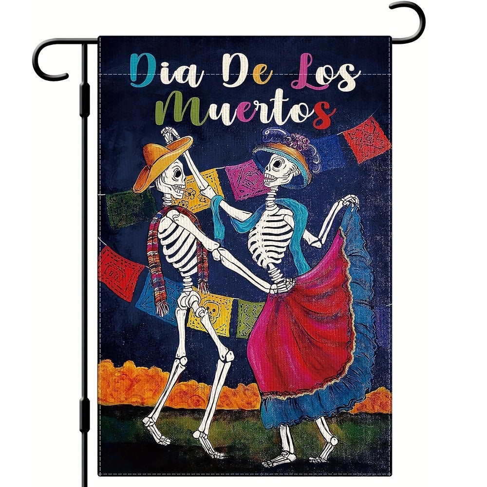 Halloween Of The Dead Garden Flag Dia De Los Muertos Dance Skull Yard Flag