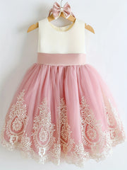 Baby Girls Christening Baptism Party Dress With Headwear