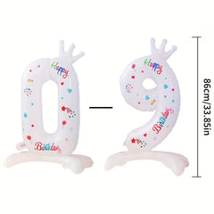 1pc Standing Number Balloon Picnic Activity Decoration Birthday Party