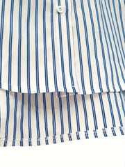 Stripe Print Long Sleeve Blouse