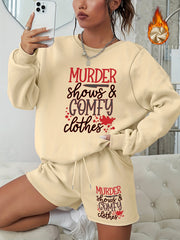 Halloween Women's Sweatshirt & Shorts Set