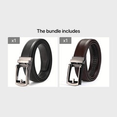 Men's Faux Leather Quick Release Buckle Belt Business