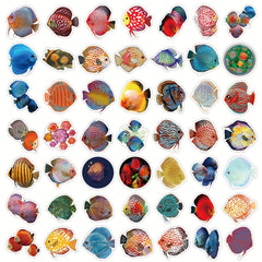 50 Under The Sea Animal Stickers for Crafts Sea Creatures, Fish, Turtles