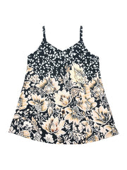 Floral Print V Neck Spaghetti Strap Top for Summer