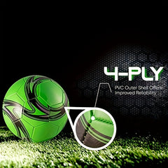 Spiral Soccer Ball - Durable and Long Lasting - 5 Colors Available
