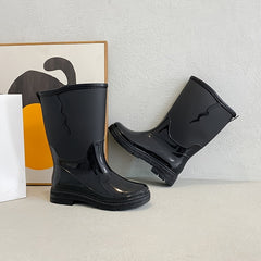 Women's Mid Calf Rain Boots Waterproof Non Slip Shoes
