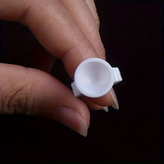 100pcs Makeup Glue Rings Nail Art Tattoo Glue Rings Eyelash Extension Rings