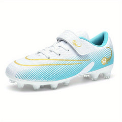 Unisex Kid's AG Cleat Football Boots Hook Loop Fastener