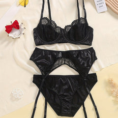 Sultry Lace Lingerie Set Unlined Bra & Bikini Panties