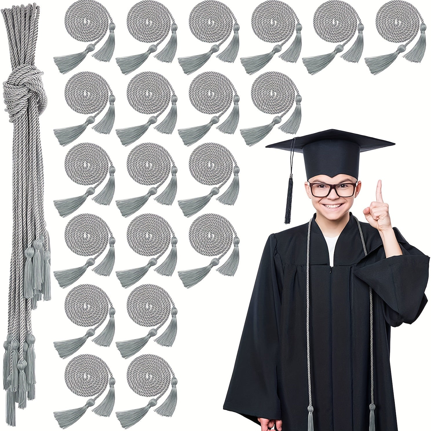 1pc Graduation Cords Bulk Graduation Tassel Honor Cords Handfasting Cord