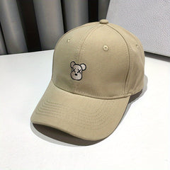 Cartoon Bear Embroidery Baseball Cap Adjustable Lightweight Cartoon Sports Hat