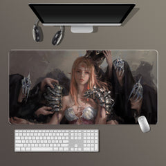 Large Princess Beauty Mouse Pad 23.7x11.8in Non-slip Rubber Washable