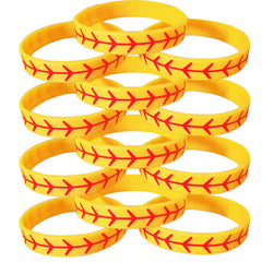 15 Silicone Baseball Bracelet Softball Bangle Wristband Sport Gift