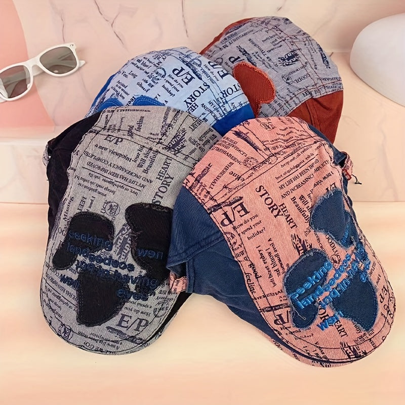 Casual Summer British Beret With Block Letter
