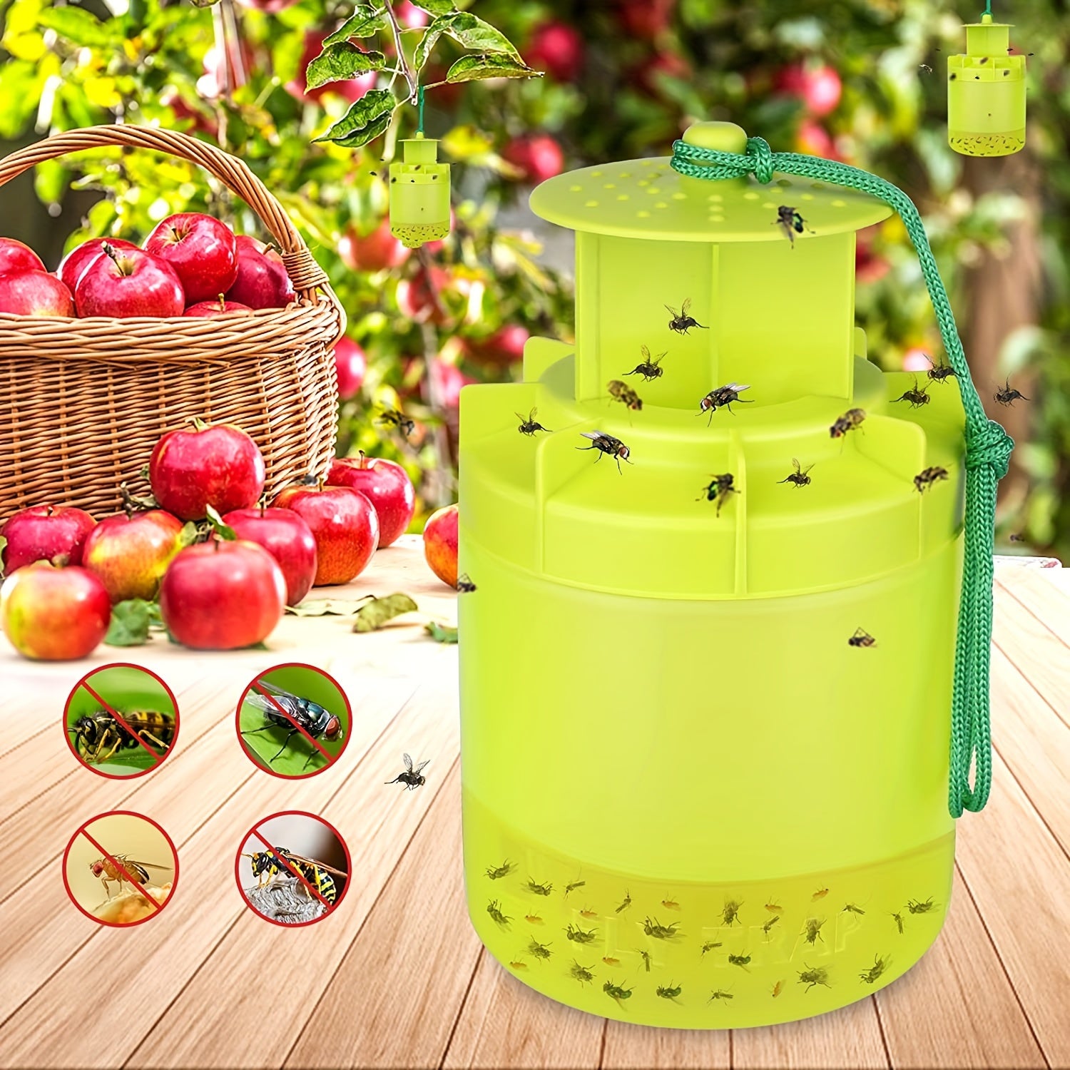 Reusable Outdoor Fly Traps Hanging Fly Catcher Non Toxic Fly Repellent
