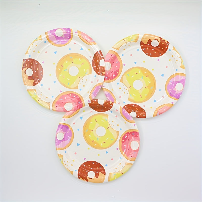 Donut Birthday Party Decorations Banner Plates Supplies For 10 Guests