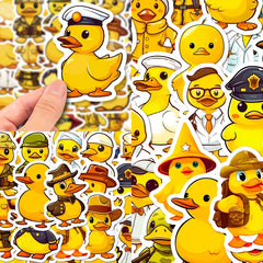 50pcs Little Yellow Duck Stickers for Laptops Helmets Water Cups DIY Deco