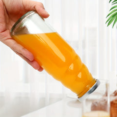 20 Vintage Glass Bottles with Metal Caps for Kombucha Juice