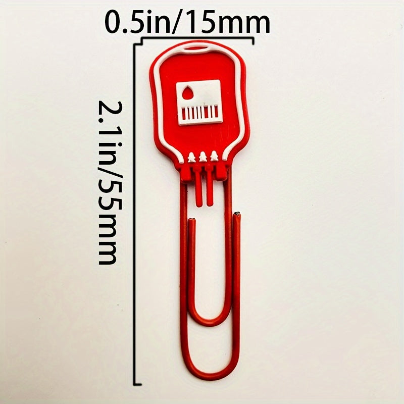 10pcs Medical Element Paper Clip Bookmark DIY Stationery