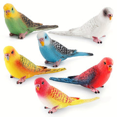 Simulation Bird Parrot Set Phoenix Head Parrot Solid Model Toys
