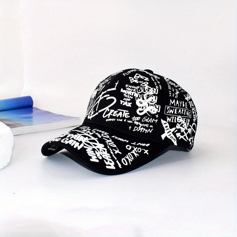 Graffiti Print Couple Baseball Cap Hip Hop Sports Hat Unisex Casual