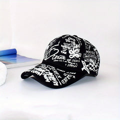 Graffiti Print Couple Baseball Cap Hip Hop Sports Hat Unisex Casual
