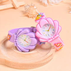 2pcs Set Football Bunny Cat Silicone Strap Watch for Kids