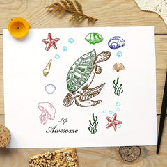 Summer Marine Animals Series Rubber Seal Stamps for Card Making