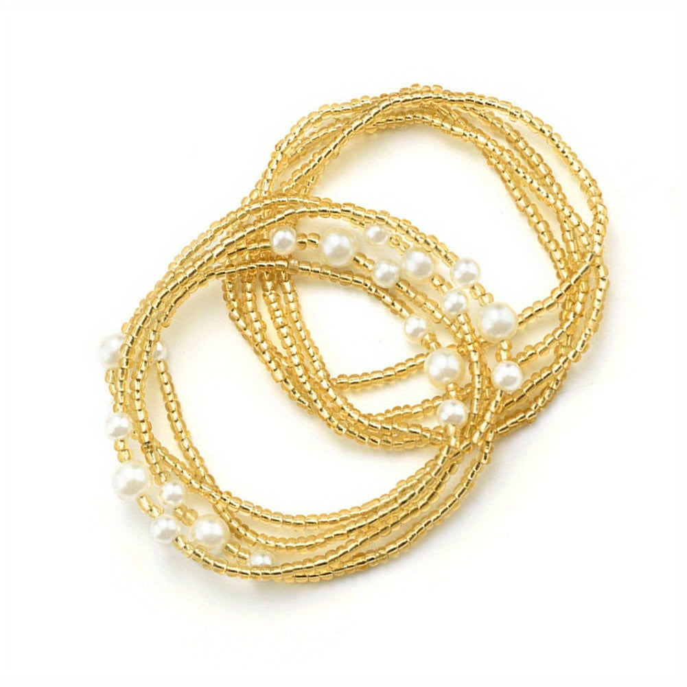 Boho Beaded Waist Chain Vintage Belly Chain for Women
