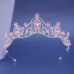 Silvery Crystal Tiara Crown Rhinestone Bridal Hair Accessories for Wedding