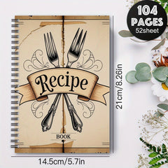 Fun Recipes Notebook Logbook Stylish Cover Family Recipe Book