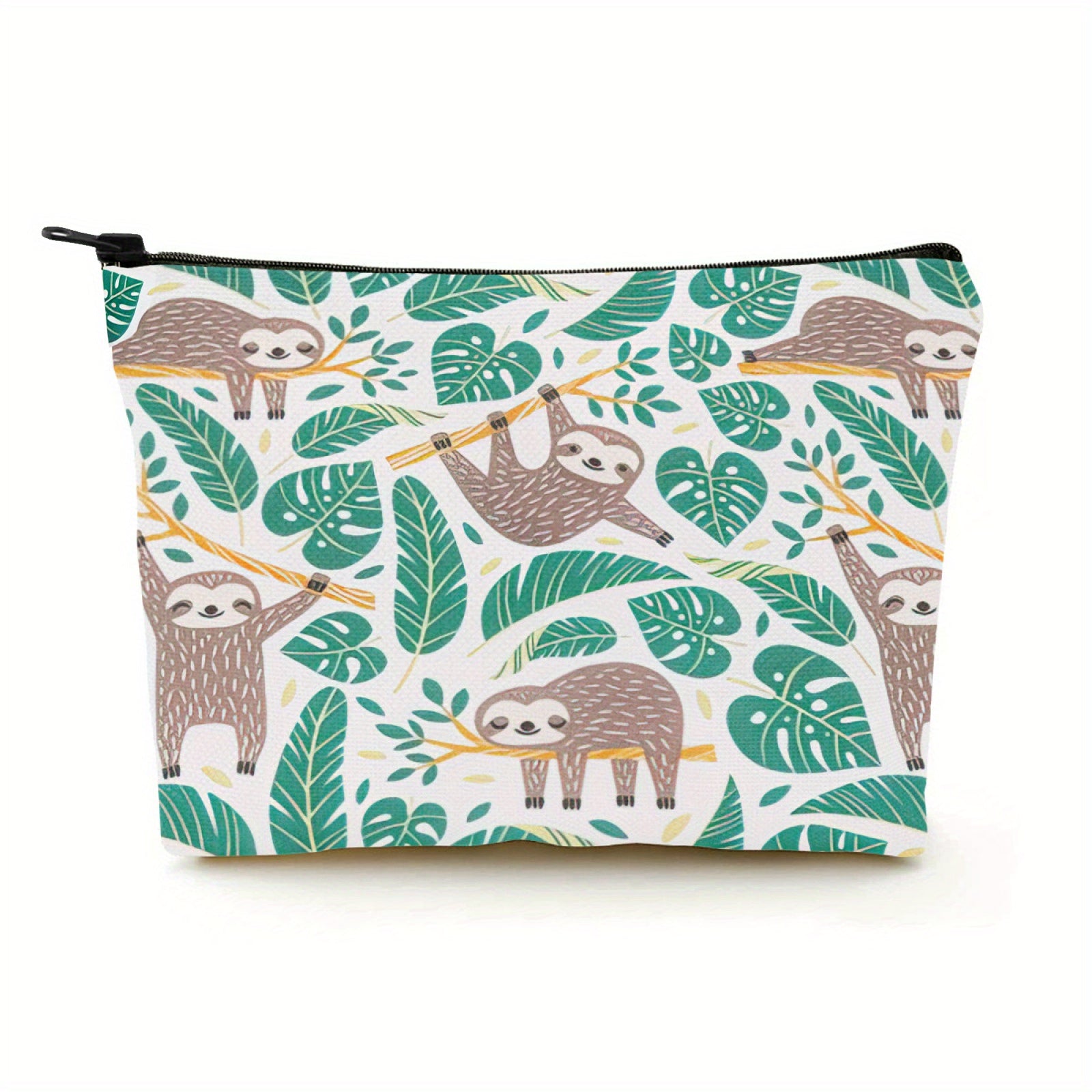 Sloth Pattern Cosmetic Bag For Women - Adorable Makeup Bags