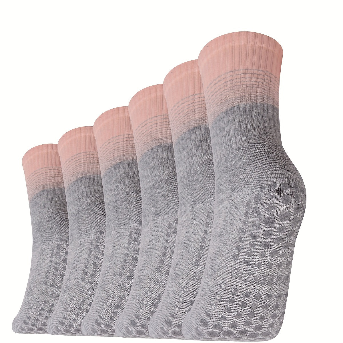 6 Pairs Women's Non-slip Yoga Pilates Socks Comfortable Breathable