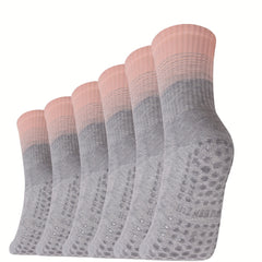 6 Pairs Women's Non-slip Yoga Pilates Socks Comfortable Breathable