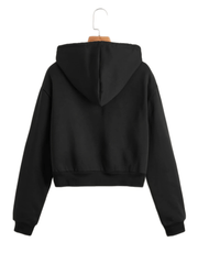 Solid Drawstring Hoodies Casual Long Sleeve Sweatshirt