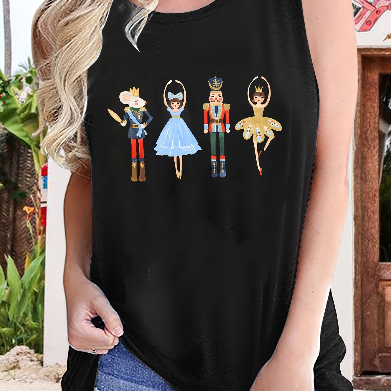 Cartoon Character Tank Top Sleeveless Summer Top