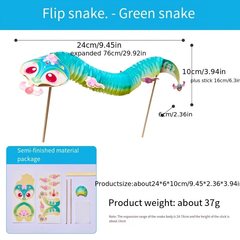 Chinese Year Dragon and Snake Paper Craft DIY Kit Traditional Folk Art Lucky Set