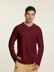 Men's SPF 50 Sun Protection Hoodie Long Sleeve Quick Dry Outdoor Fishing Top