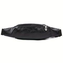 Waterproof PU Leather Waist Bag Fanny Pack for Outdoor Sports Hiking Travel