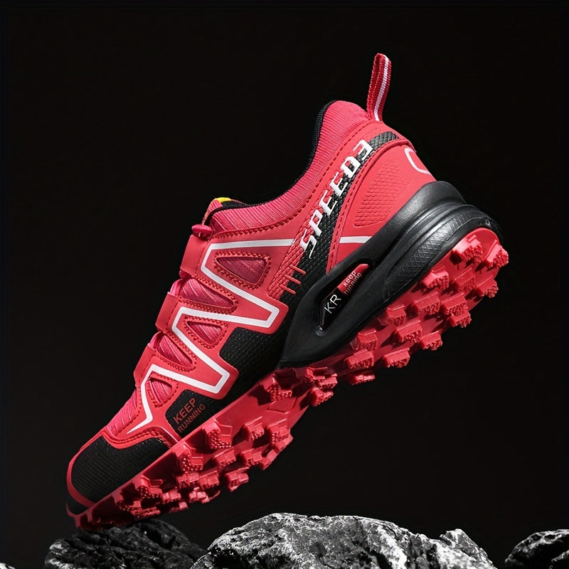 Men's Striped Hiking Shoes Outdoor Non Slip Sports Shoes